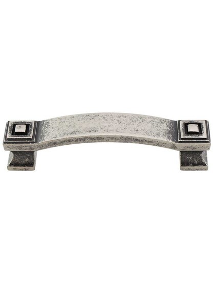 Delmar Cabinet Pull - 3 3/4 inch Center-to-Center in Distressed Pewter.
